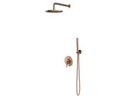 OMNIRES Y Sprchový set s baterií pod omítku, s tělesem, průměr 25 cm, měď