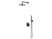 OMNIRES Y Sprchový set s baterií pod omítku, s tělesem, průměr 25 cm, kartáčovaný grafit