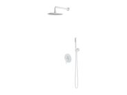 OMNIRES Y Sprchový set s baterií pod omítku, s tělesem, průměr 25 cm, matná bílá