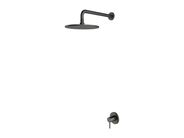 OMNIRES Y Set sprchové podomítkové baterie a horní sprchy, s tělesem, průměr 25 cm, kartáčovaný grafit
