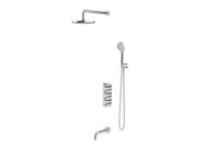 OMNIRES Y Sprchový set s vanovým podomítkovým termostatem, s tělesem, průměr 25 cm, 5 proudů, chrom