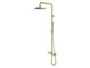 OMNIRES Y Sprchový set s termostatem, průměr 25 cm, kartáčovaná mosaz