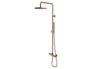 OMNIRES Y Sprchový set s termostatem, průměr 25 cm, kartáčovaná měď