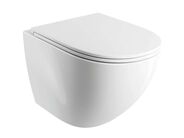 OMNIRES OTTAWA COMFORT Závěsné WC se sedátkem SoftClose, Rimless, lesklá bílá