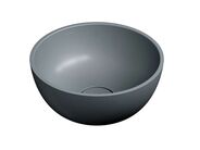 OMNIRES Shell M+ Umyvadlo na desku, průměr 35 cm, bez přepadu, bez otvoru pro baterii, matná šedá