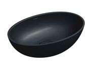 OMNIRES Shell M+ Umyvadlo na desku 50x32 cm, bez přepadu, bez otvoru pro baterii, matná černá