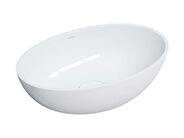 OMNIRES Shell M+ Umyvadlo na desku 50x32 cm, bez přepadu, bez otvoru pro baterii, bílá