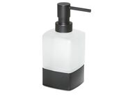 Gedy LOUNGE dávkovač mýdla na postavení, 280 ml, mléčné sklo, černá mat