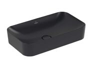 Villeroy & Boch Finion Umyvadlo na desku 60x35 cm, bez přepadu, bez otvoru pro baterii, CeramicPlus, Pure Black