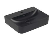 Villeroy & Boch Finion Umyvadlo 60x47 cm, bez přepadu, otvor pro baterii, CeramicPlus, Pure Black