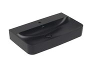Villeroy & Boch Finion Umyvadlo 80x47 cm, skrytý přepad, otvor pro baterii, CeramicPlus, Pure Black