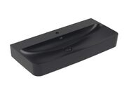Villeroy & Boch Finion Umyvadlo 100x47 cm, skrytý přepad, otvor pro baterii, CeramicPlus, Pure Black