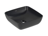 Villeroy & Boch Artis Umyvadlo na desku 41x41 cm, bez přepadu, bez otvoru pro baterii, CeramicPlus, Pure Black