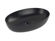 Villeroy & Boch Artis Umyvadlo na desku 61x41 cm, bez přepadu, bez otvoru pro baterii, CeramicPlus, Pure Black