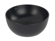 Villeroy & Boch Artis Umývátko na desku, průměr 33 cm, bez přepadu, bez otvoru pro baterii, CeramicPlus, Pure Black