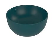 Villeroy & Boch Artis Umývátko na desku, průměr 33 cm, bez přepadu, bez otvoru pro baterii, CeramicPlus, Teal