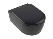 Villeroy & Boch Skyla Závěsné WC se sedátkem SoftClosing, TwistFlush, DirectFlush, CeramicPlus, Pure Black