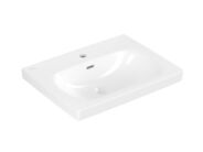 Villeroy & Boch Skyla Umyvadlo 60x46 cm, s přepadem, otvor pro baterii, CeramicPlus, Stone White