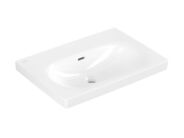 Villeroy & Boch Skyla Umyvadlo 65x46 cm, s přepadem, bez otvoru pro baterii, CeramicPlus, alpská bílá