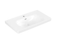 Villeroy & Boch Skyla Umyvadlo 80x46 cm, s přepadem, otvor pro baterii, CeramicPlus, Stone White