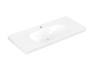 Villeroy & Boch Skyla Umyvadlo 100x46 cm, bez přepadu, otvor pro baterii, CeramicPlus, alpská bílá