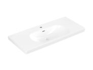Villeroy & Boch Skyla Umyvadlo 100x46 cm, s přepadem, otvor pro baterii, CeramicPlus, Stone White