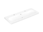Villeroy & Boch Skyla Umyvadlo 120x46 cm, s přepadem, 2 otvory pro baterii, alpská bílá