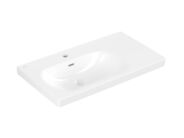 Villeroy & Boch Skyla Umyvadlo 80x46 cm, s přepadem, otvor pro baterii, CeramicPlus, alpská bílá