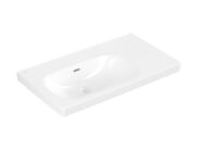 Villeroy & Boch Skyla Umyvadlo 80x46 cm, s přepadem, bez otvoru pro baterii, CeramicPlus, Stone White