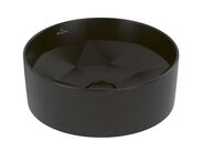 Villeroy & Boch Octagon Umyvadlo na desku, průměr 42 cm, bez přepadu, bez otvoru pro baterii, CeramicPlus, Pure Black