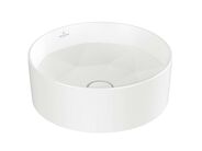 Villeroy & Boch Octagon Umyvadlo na desku, průměr 42 cm, bez přepadu, bez otvoru pro baterii, CeramicPlus, Stone White