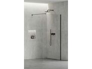 kielle Meara Sprchová stěna Walk-In 90x200 cm, matná černá/čiré sklo