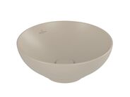 Villeroy & Boch Loop&Friends Umyvadlo na desku, průměr 380 mm, s přepadem, CeramicPlus, Almond