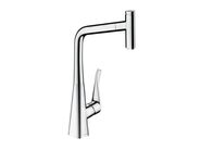 Hansgrohe Metris M71 Dřezová baterie Metris Select s výsuvnou koncovkou, sBox, EcoSmart, chrom