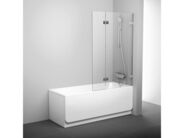 Ravak Brilliant Vanová zástěna BVS2, 99,5-100,5x150 cm, pravá, chrom, dekor transparent