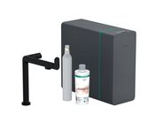 Hansgrohe Aqittura M91 Dřezová baterie, SodaSystem, sBox, matná černá