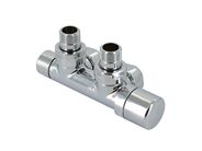 Zehnder příslušenství rohová armatura Set P, 1/2, s regulační hlavicí vpravo, přívod vpravo, rozteč 50 mm, chrom