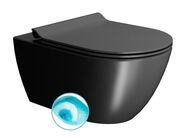 GSI PURA závěsná WC mísa, Swirlflush, 36x55cm, černá dual-mat