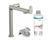 Hansgrohe Aqittura M91 Dřezová baterie s filtrací, vzhled nerezu
