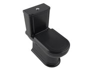 Villeroy & Boch Hommage WC kombi mísa, vario odpad, CeramicPlus, TitanGlaze, Pure Black