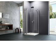 Hüppe Design pure boční stěna pro křídlové dveře SW 1000/2000mm, profil stříbrný matný, sklo čiré