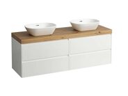 Laufen Lani Umyvadlová skříňka, 157x50x58 cm, 4 zásuvky, matná bílá/dub