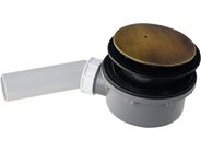 Kerasan RETRO vaničkový sifon, průměr 90mm, DN40, krytka bronz
