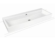 Kaldewei Puro 3168 umyvadlo na desku, 120x46 cm, s přepadem, 2x1 otvor, Perl-Effekt, bílá