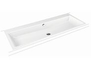 Kaldewei Puro 3169 umyvadlo zápustné, 120x46 cm, s přepadem, 2x1 otvor, Perl-Effekt, bílá