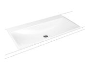 Kaldewei Silenio 3038 umyvadlo zápustné 90x46 cm, bez přepadu, 1x1 otvor, Perl-Effekt, bílá