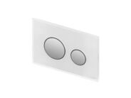 Tece TECEloop skleněné ovládací tlačítkosklo bílá, tlačítka chrom