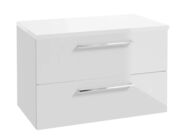 kielle Vega Skříňka včetně desky pod umyvadlo 80x50x46 cm, lesklá bílá