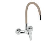 Novaservis Dřezová baterie s elastickým ramenem 150mm, béžová-chrom