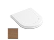 Villeroy & Boch Hommage klozetové sedátko s poklopem, masivní hrušeň, mořená na ořech